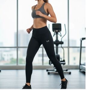 Under Armour high rise leggings pants Black M